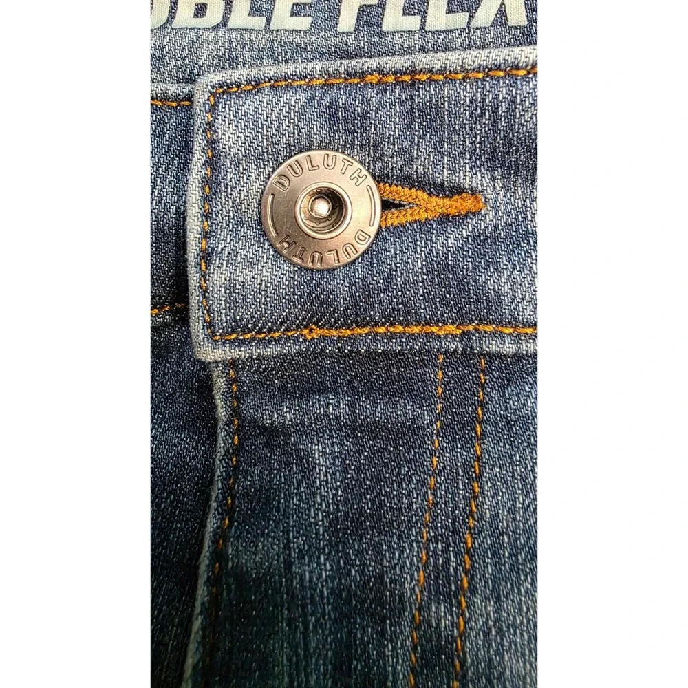 Duluth Trading Co Ballroom Double Flex Jeans Mens 36x32 Relaxed Fit Blue Denim